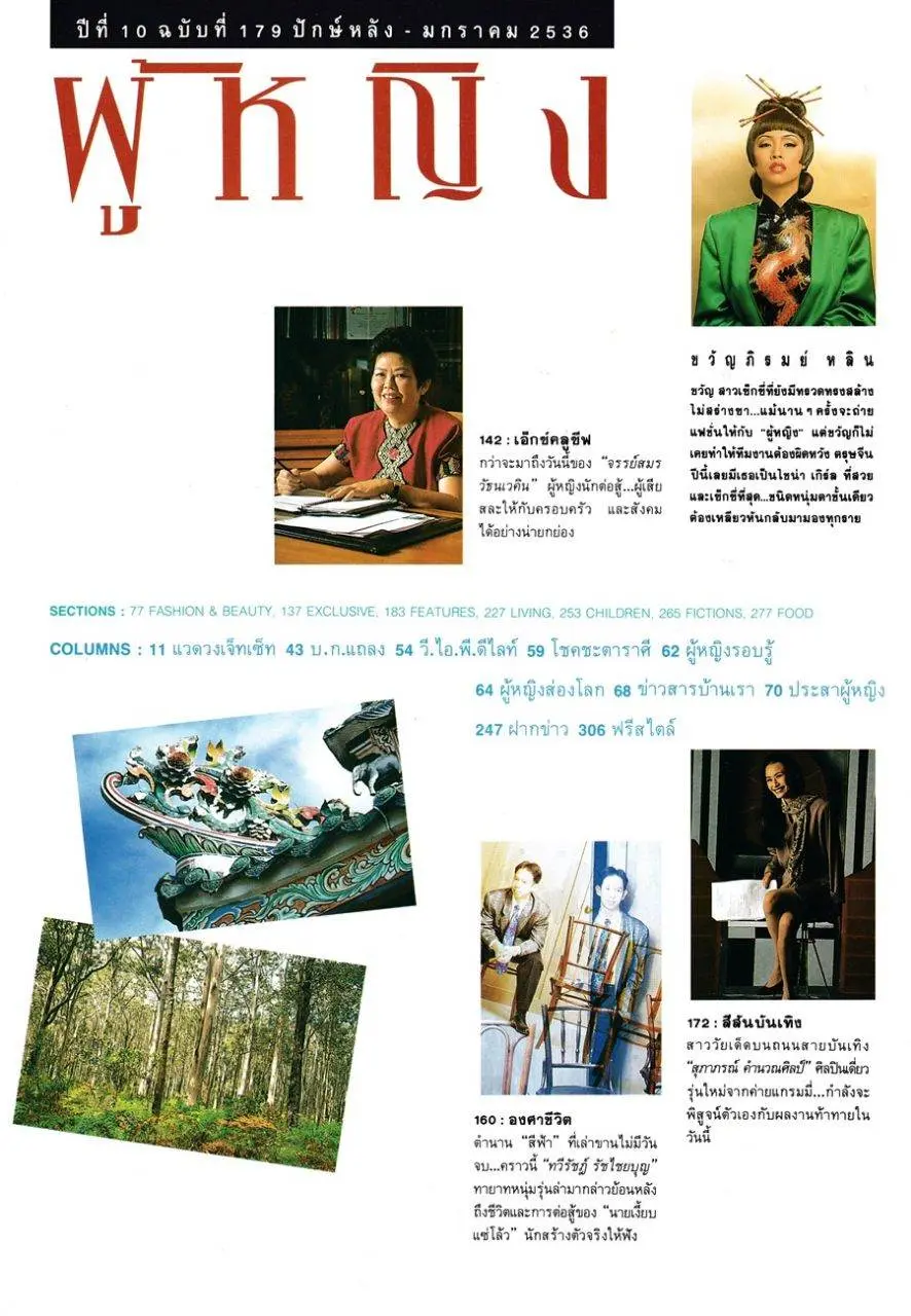 (วันวาน) ขวัญภิรมย์ หลิน @ นิตยสาร ผู้หญิง ปีที่ 10 ฉบับที่ 179 มกราคม 2536
