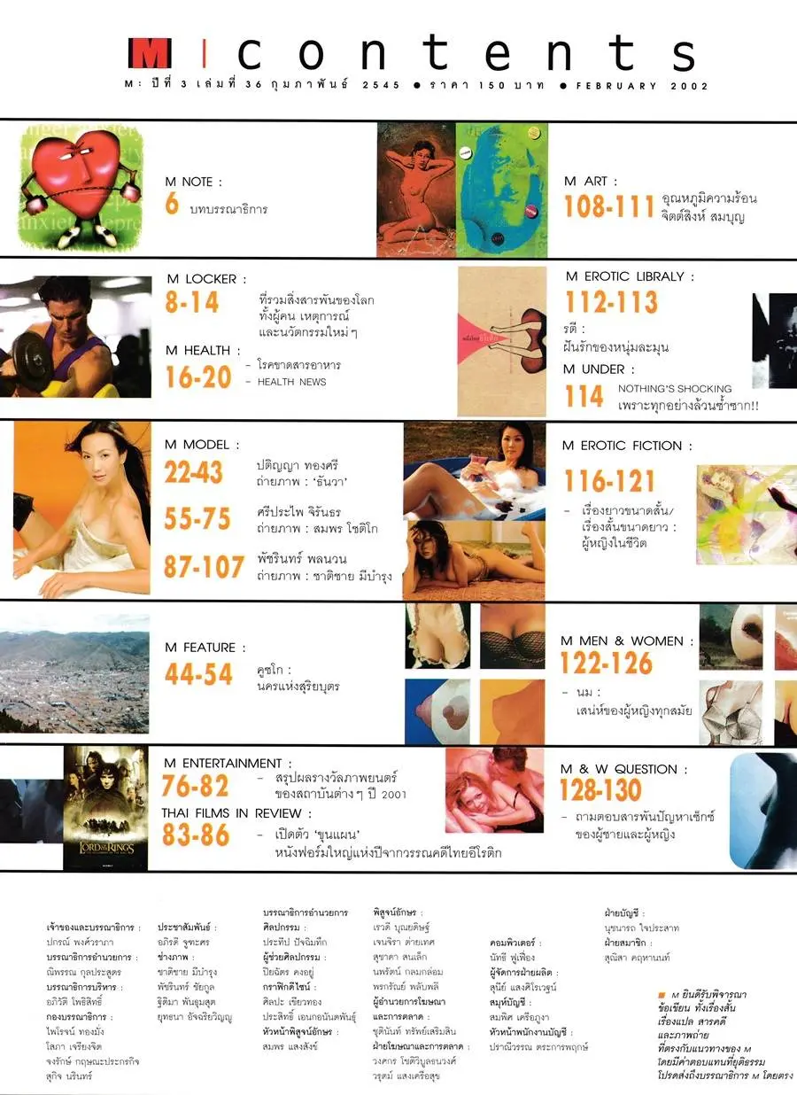 (วันวาน) อีฟ ปติญญา @ M Magazine vol.3 no.36 February 2002