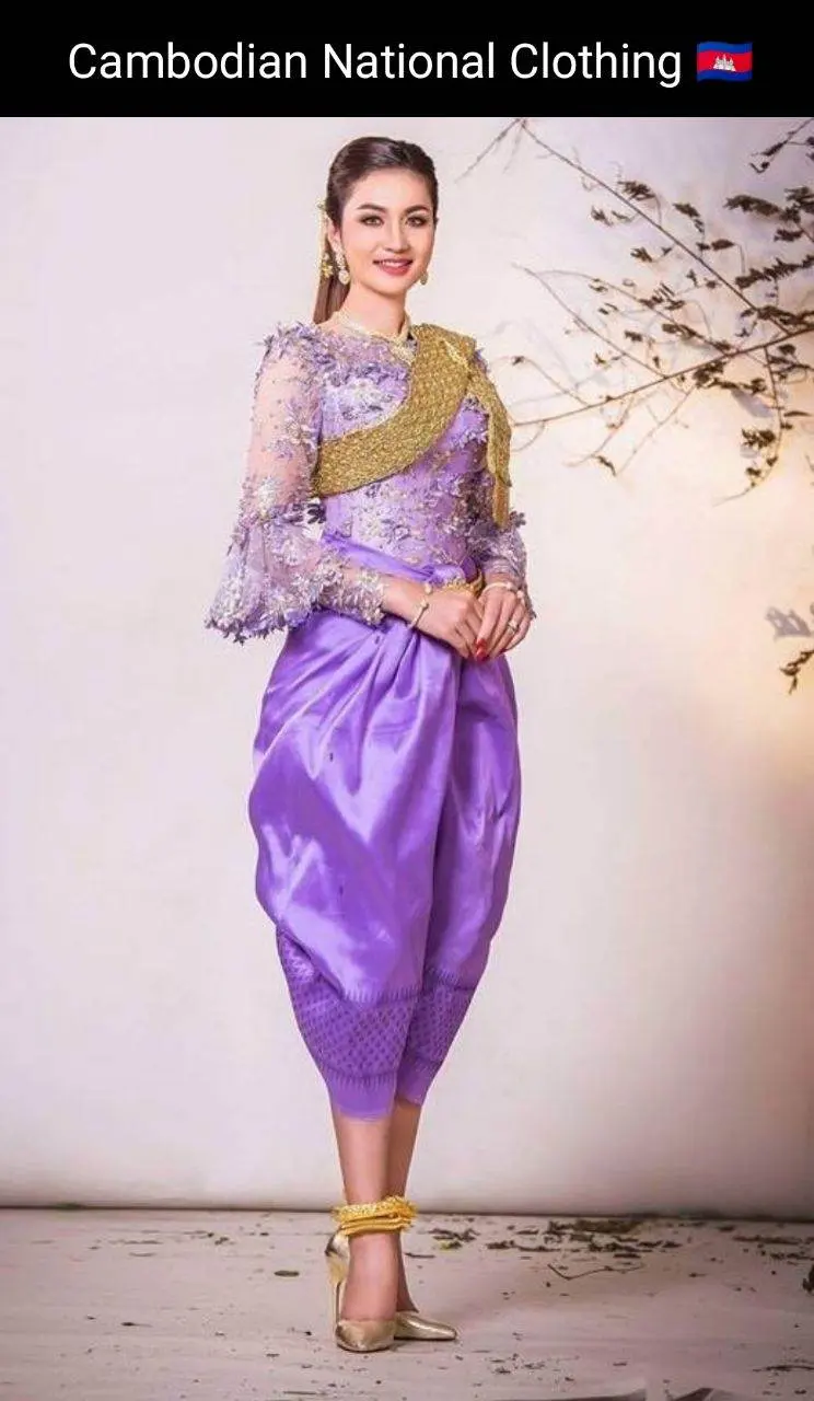 Cambodian National Clothing 🇰🇭ชุดประจําชาติ กัมพูชา:Cambodia wedding dress: ASEAN national costume