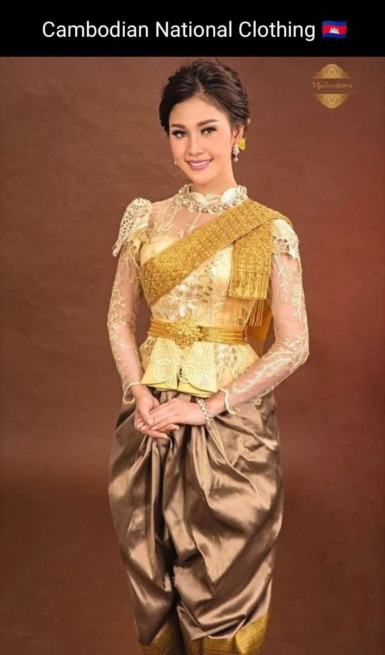 Cambodian National Clothing 🇰🇭ชุดประจําชาติ กัมพูชา:Cambodia wedding dress: ASEAN national costume