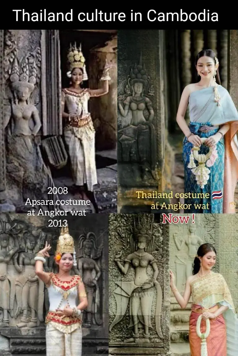 Cambodia national costume.ชุดกัมพูชา. Cambodia history.Asian wedding costume