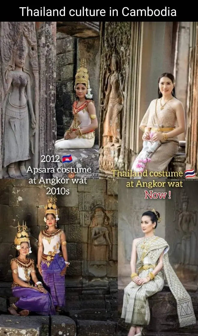 Cambodia national costume.ชุดกัมพูชา. Cambodia history.Asian wedding costume