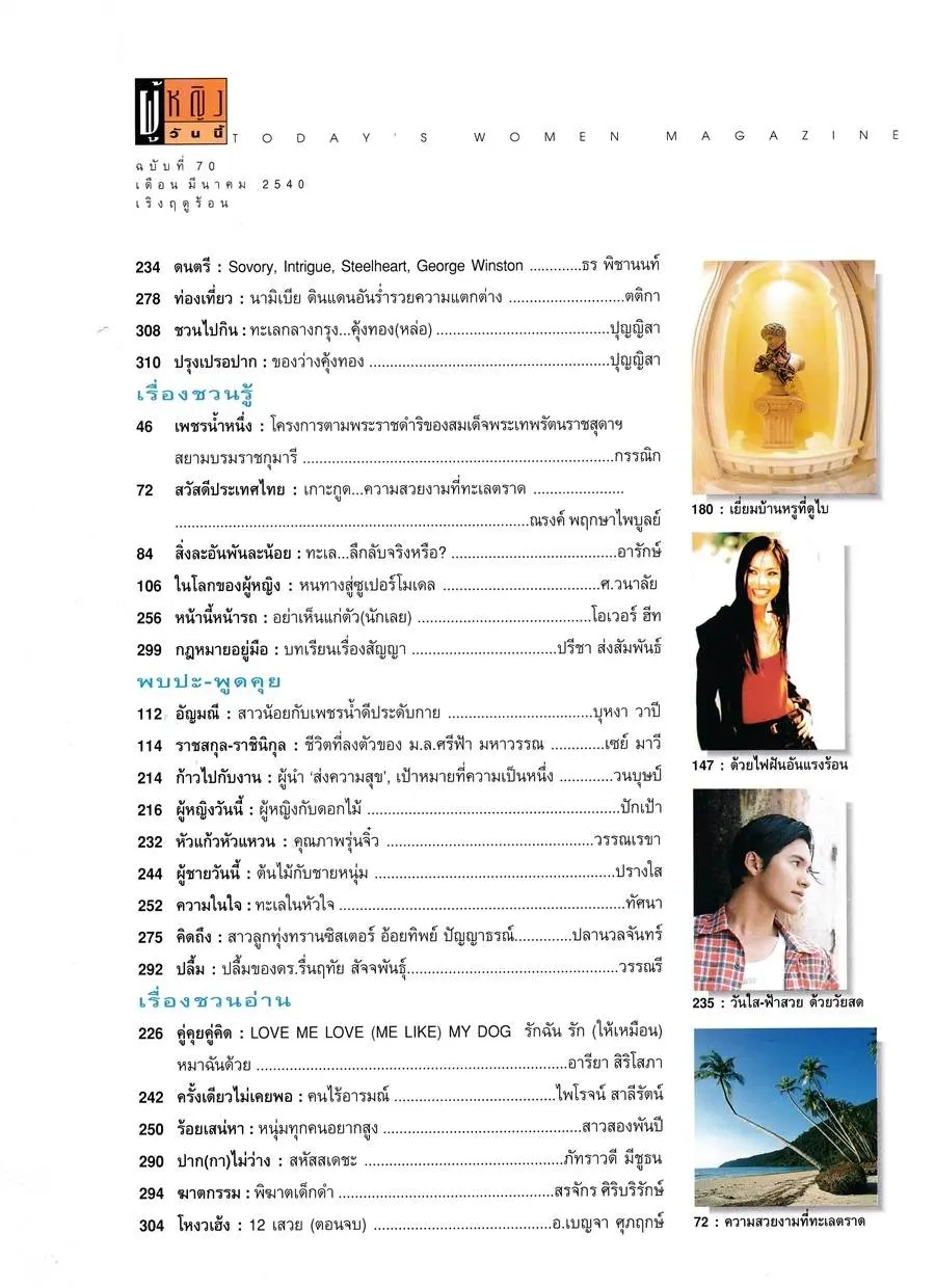 (วันวาน) จ๋า-ญาสุมินทร์ @ นิตยสาร ผู้หญิงวันนี้ ฉบับที่ 70 มีนาคม 2540