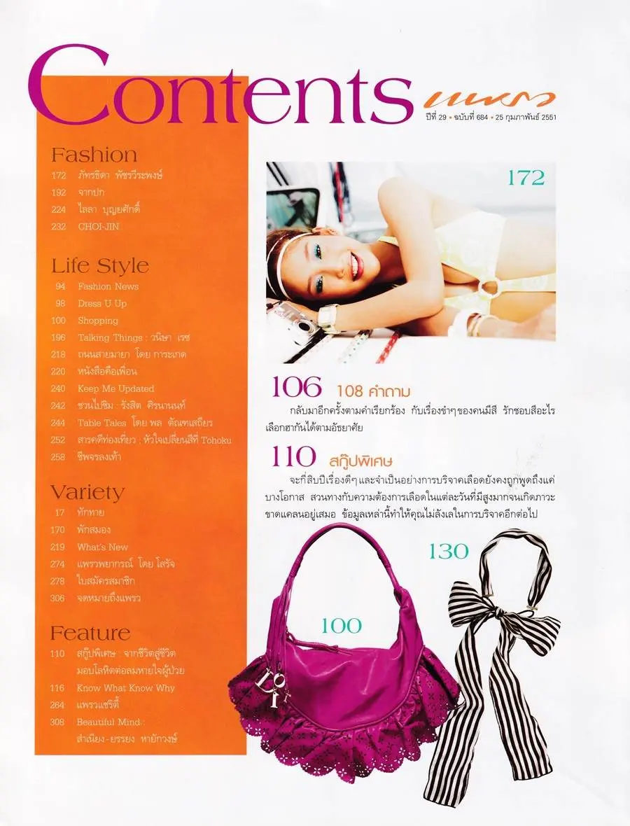 (วันวาน) แตงโม ภัทรธิดา @ นิตยสาร แพรว ปีที่ 29 ฉบับที่ 684 กุมภาพันธ์ 2551