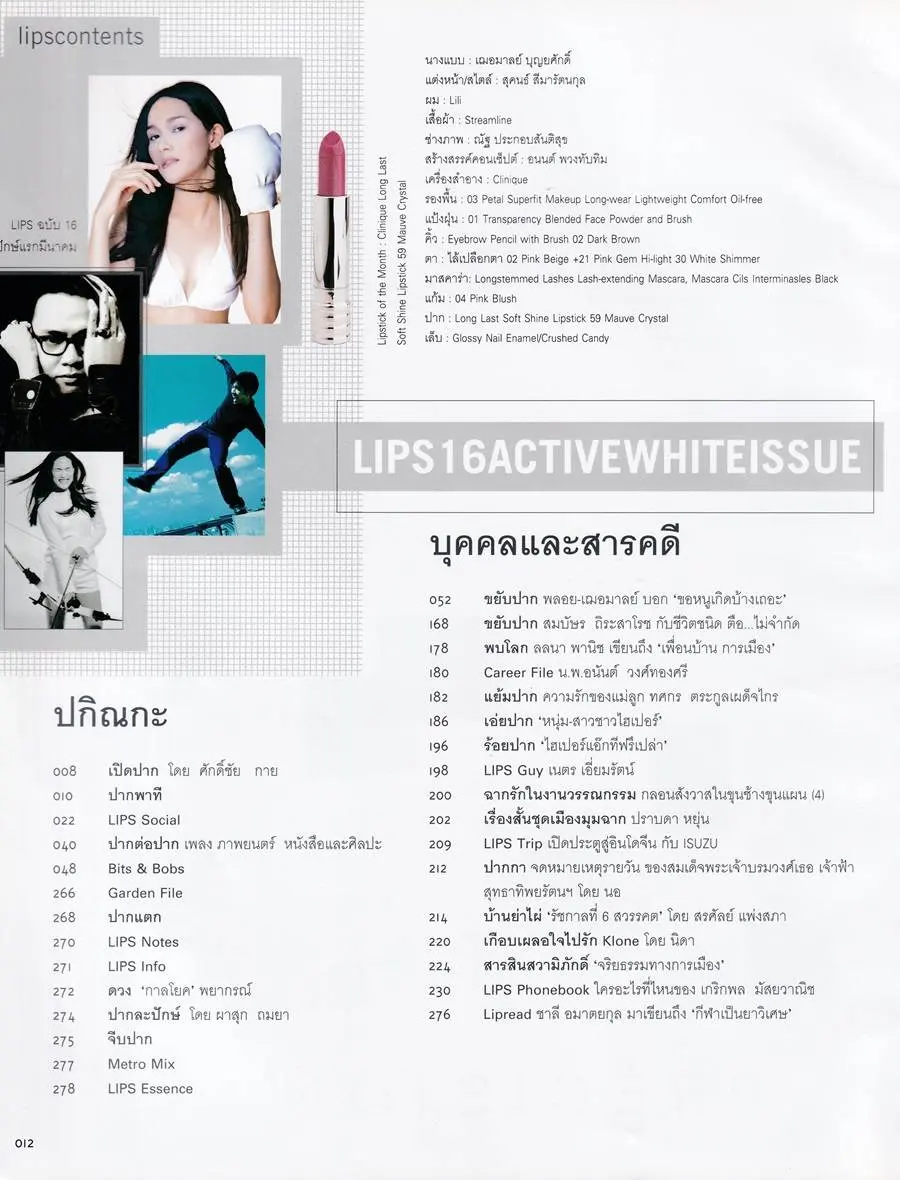 (วันวาน) พลอย เฌอมาลย์ @ LIPS Magazine vol.2 no.16 March 2000