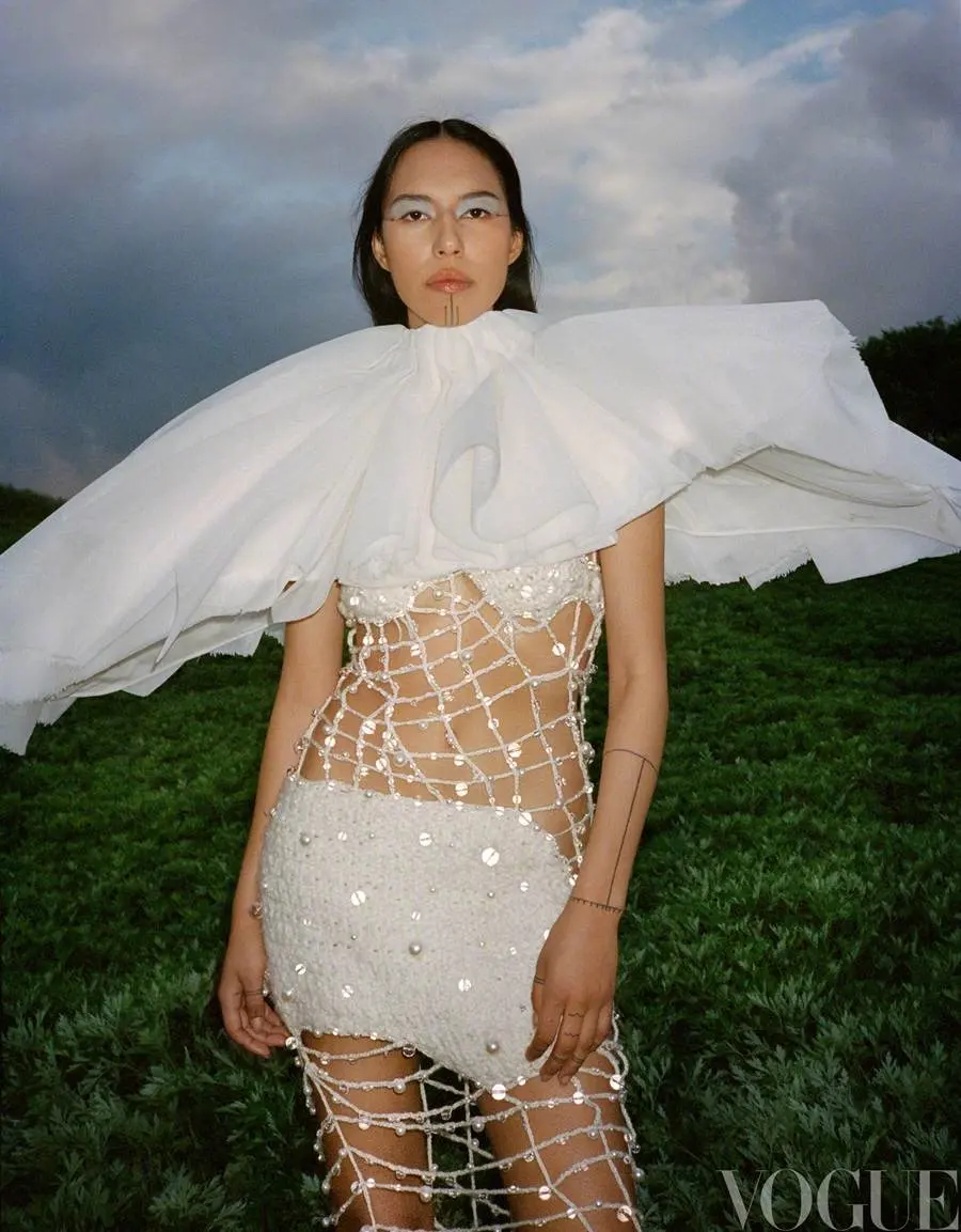 Quannah Chasinghorse, Lina Zhang & Amber Valletta @ VOGUE China July 2023