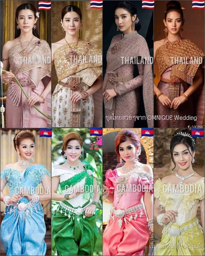 National costume of Thailand 🇹🇭 and Cambodia 🇰🇭