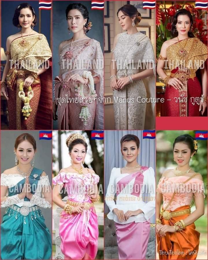 National costume of Thailand 🇹🇭 and Cambodia 🇰🇭