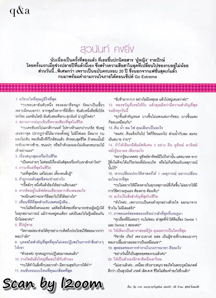 (วันวาน) กบ สุวนันท์ & D2B @ นิตยสาร ผู้หญิง ปีที่ 20 ฉบับที่ 430 กรกฎาคม 2546