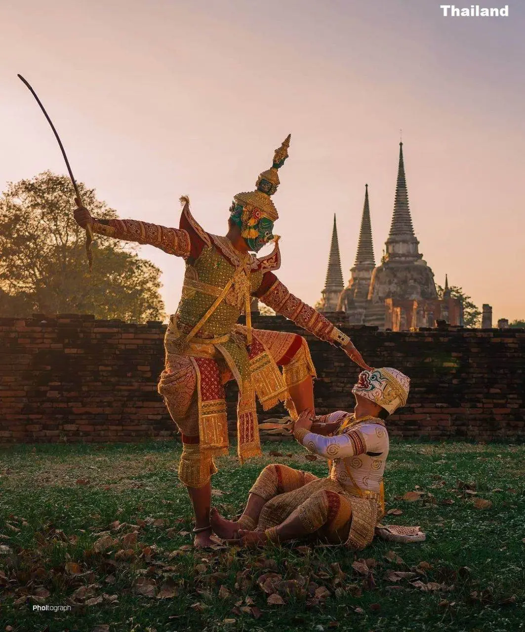 Thai Khon Dancers in Ayutthaya 🇹🇭