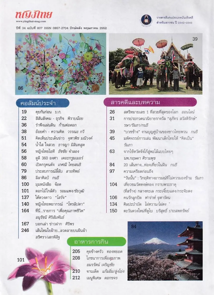(วันวาน) ไข่มุก ชุติมา @ นิตยสาร หญิงไทย ปีที่ 34 ฉบับที่ 807 พฤษภาคม 2552