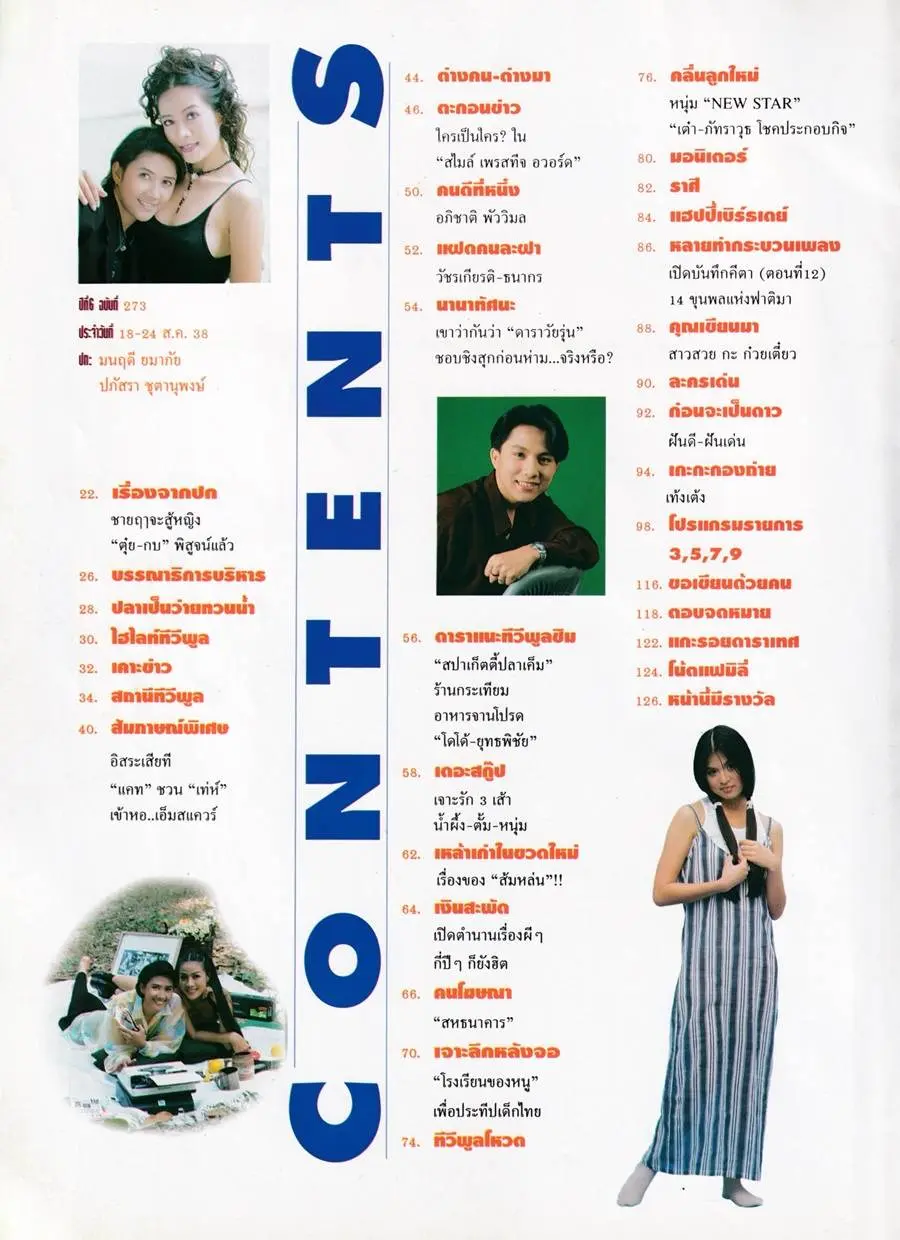 (วันวาน) ตุ๋ย มนฤดี & กบ ปภัสรา @ นิตยสาร ทีวีพูล ปีที่ 6 ฉบับที่ 273 สิงหาคม 2538