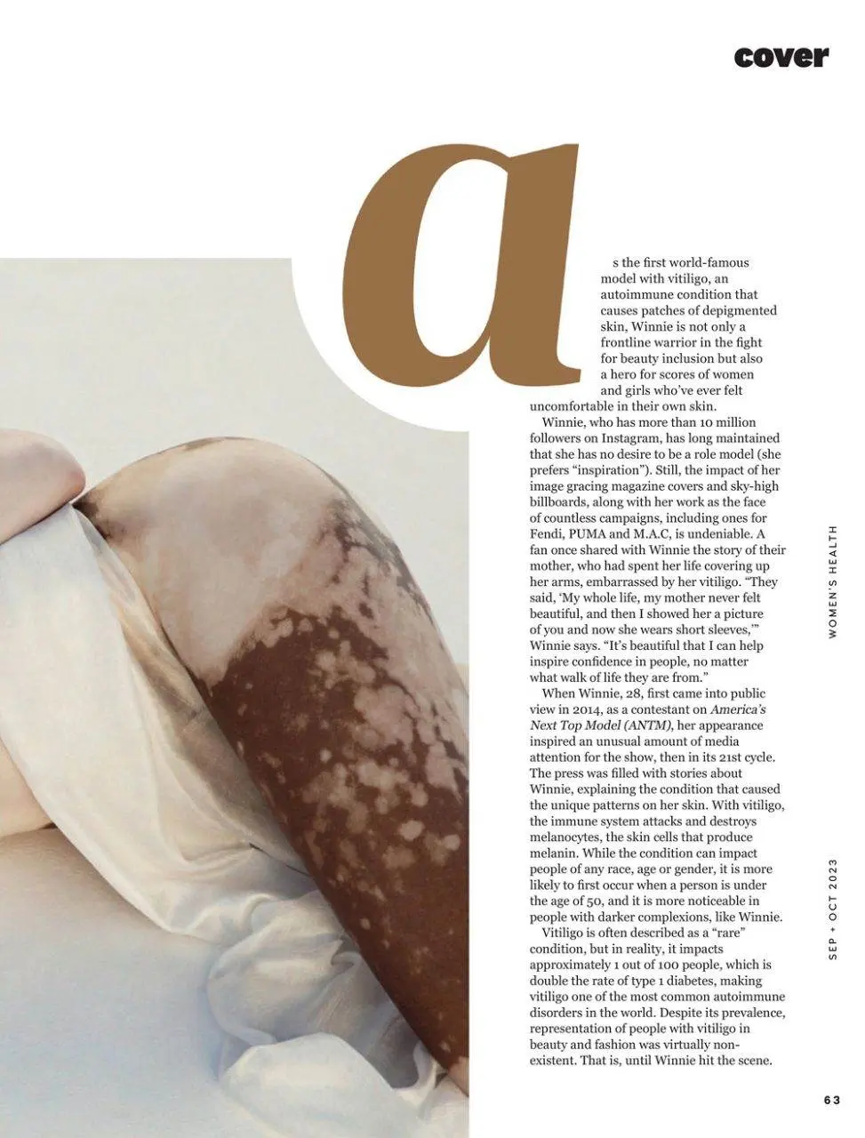 Winnie Harlow @ Women's Health South Africa Sep-Oct 2023
