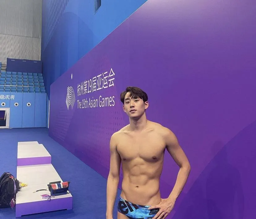 ฉลามเอส นักว่ายน้ำทีมไทย สุดหล่อ the 19th Asian Games  Hangzhou