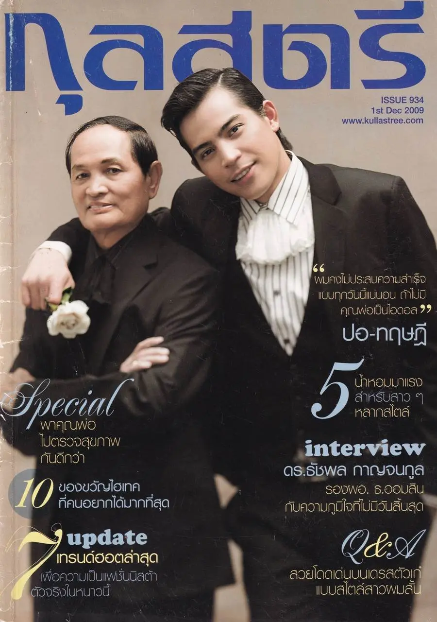(วันวาน) ปอ-ทฤษฎี & ผศ.สงวน สหวงษ์ @ นิตยสาร กุลสตรี ปีที่ 39 ฉบับที่ 934 ธันวาคม 2552
