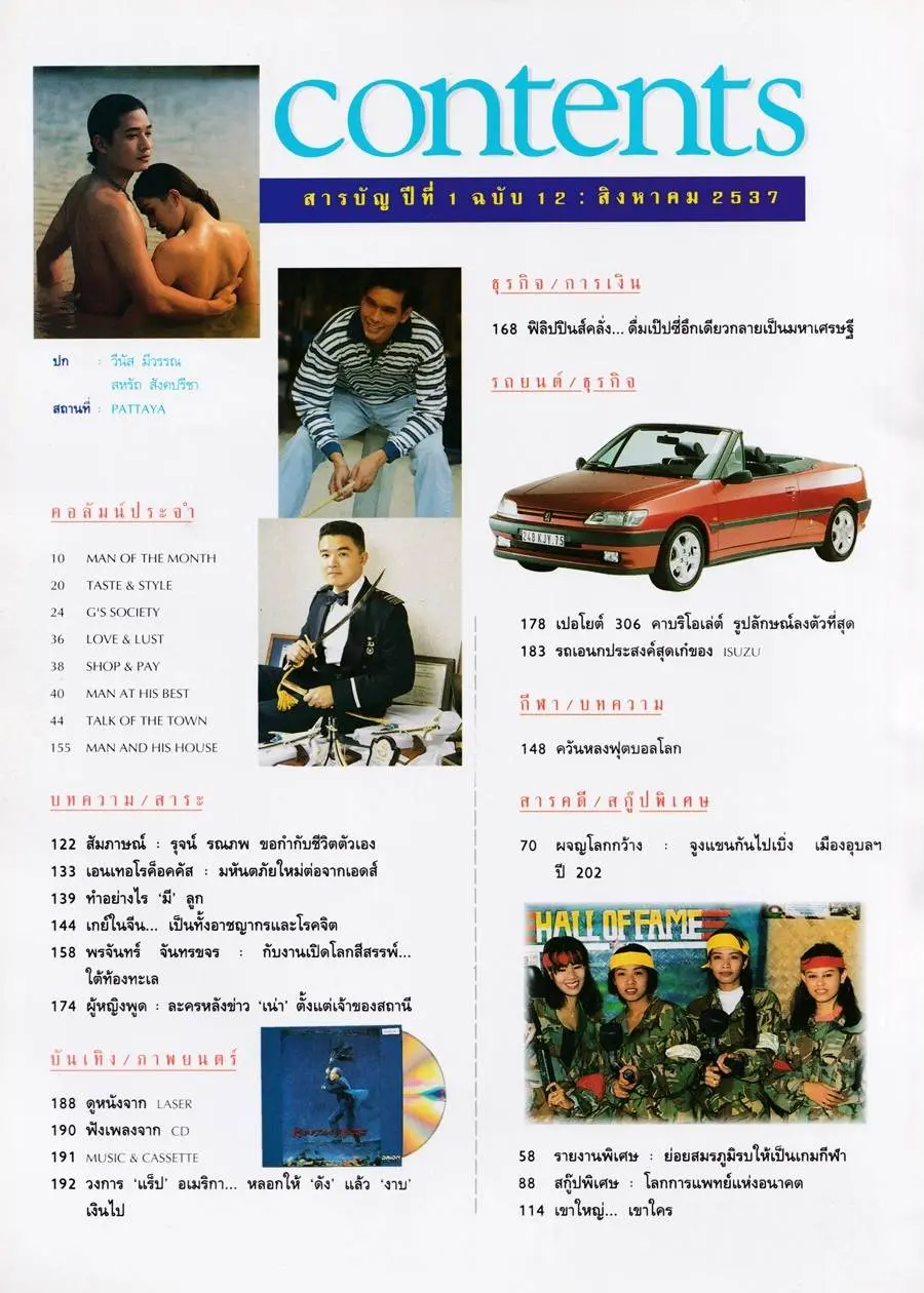 (วันวาน) ก้อง สหรัถ & เปิ้ล วีนัส @ GENT vol.1 no.12 August 1994
