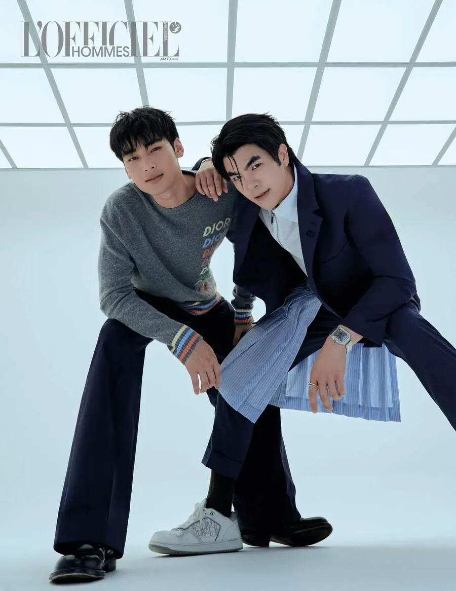 อาโป-ณัฐวิญญ์ & มาย-ภาคภูมิ @ L'Officiel Hommes Malaysia December/January 2024