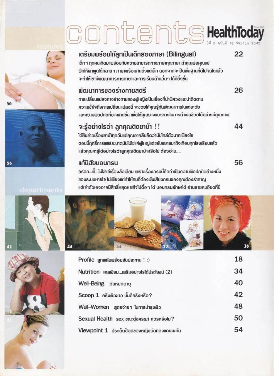 (วันวาน) พลับ จุฑาภัทร @ นิตยสาร HealthToday Thailand ปีที่ 2 ฉบับที่ 18 กันยายน 2545