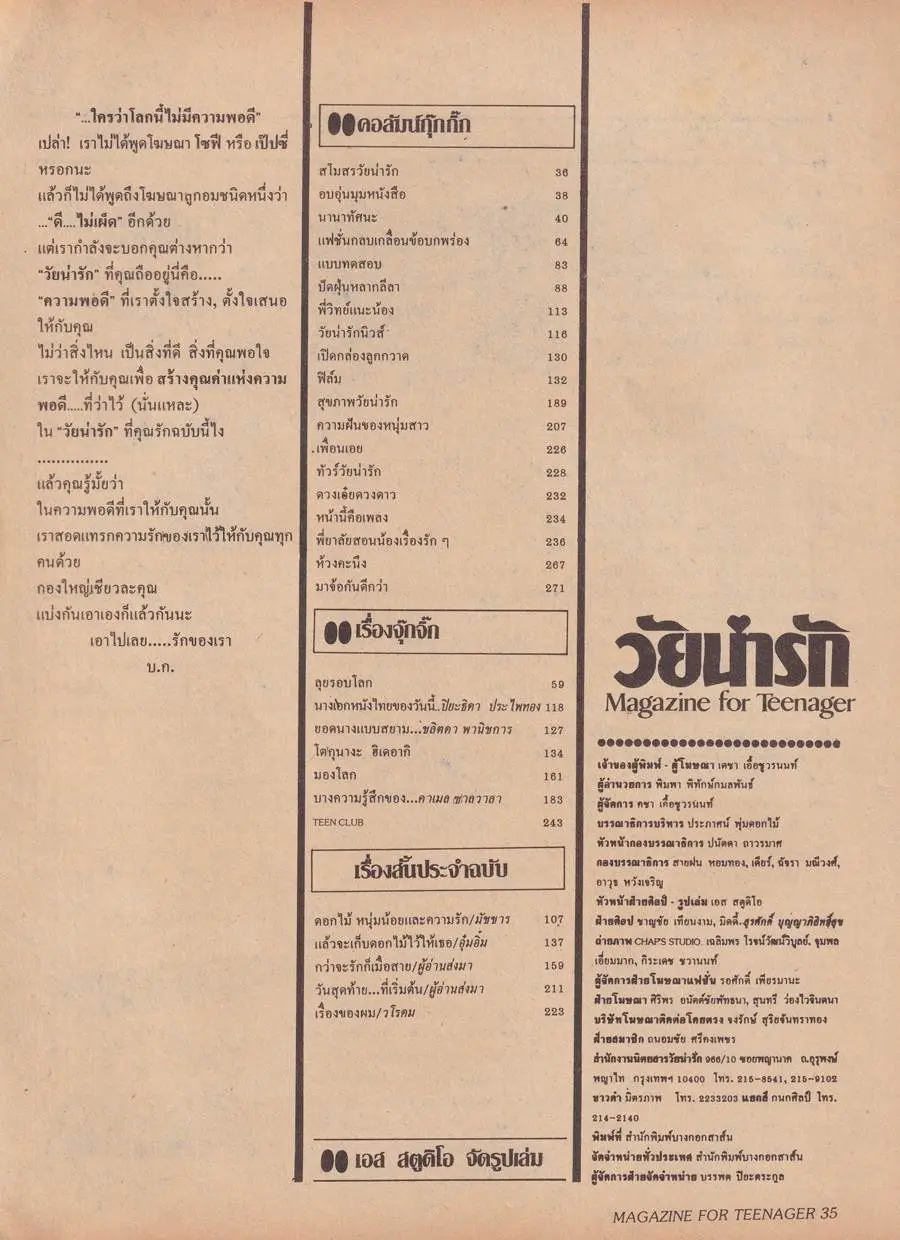 (วันวาน) โดม-ปกรณ์ ลัม @ นิตยสาร วัยน่ารัก ปีที่ 5 ฉบับที่ 107 ปักษ์หลัง กันยายน 2531