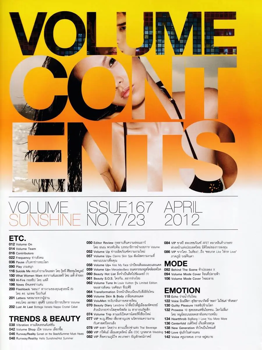 (วันวาน) ฟ้า ชัญษร @ VOLUME vol.7 no.167 April 2012