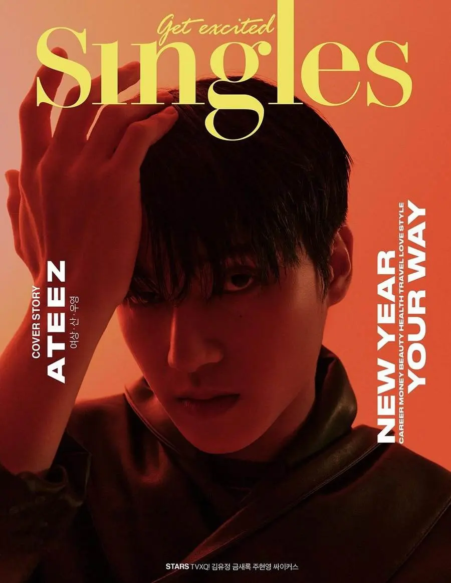 (ATEEZ) Yeosang, San & Wooyoung @ Singles Korea January 2024