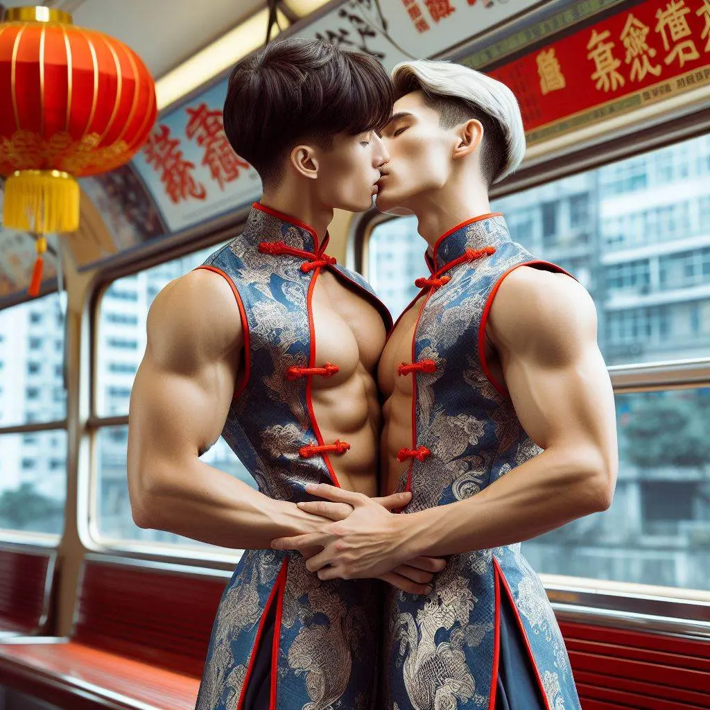 Chinese boys love : AI Art