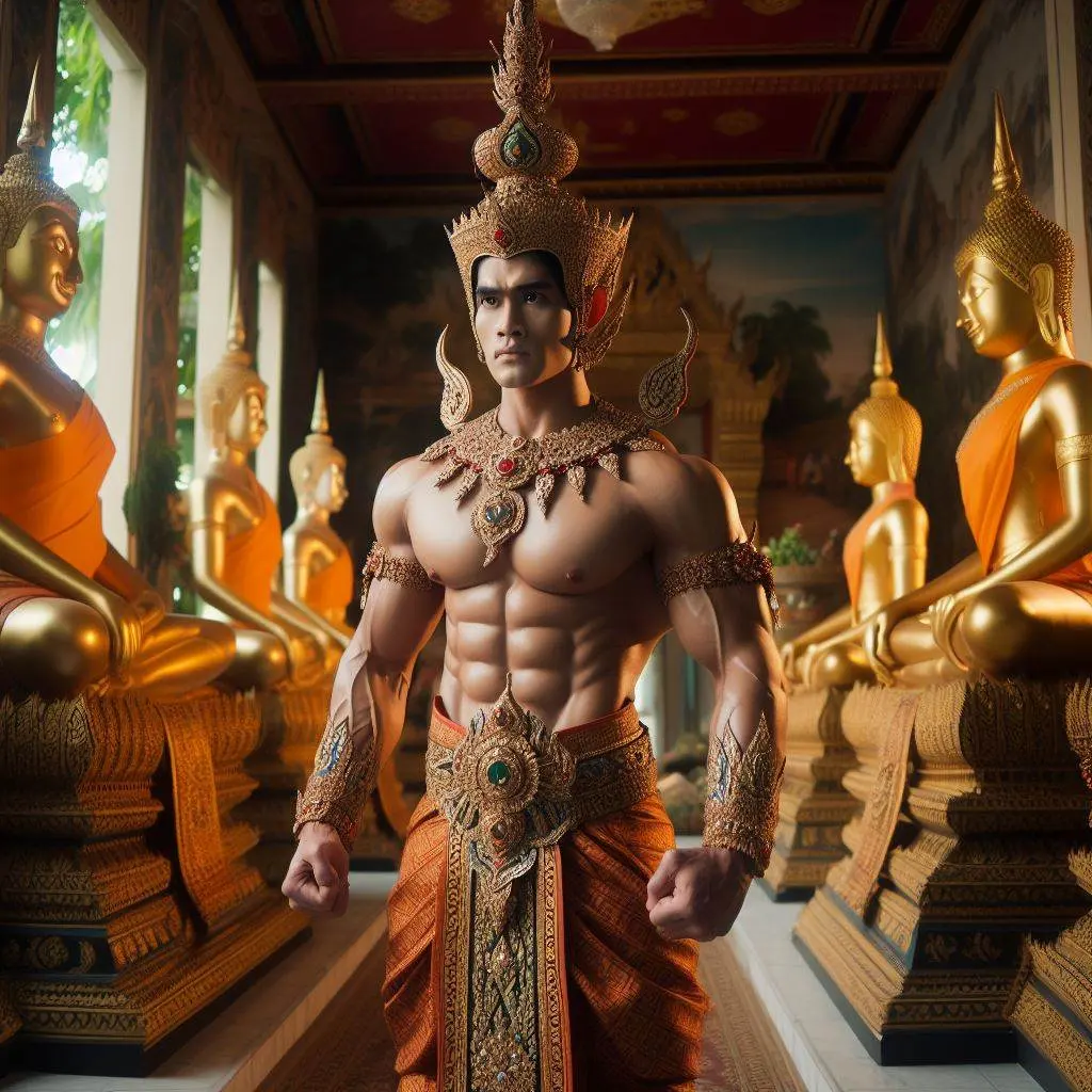 Thai muscle guy : AI Art
