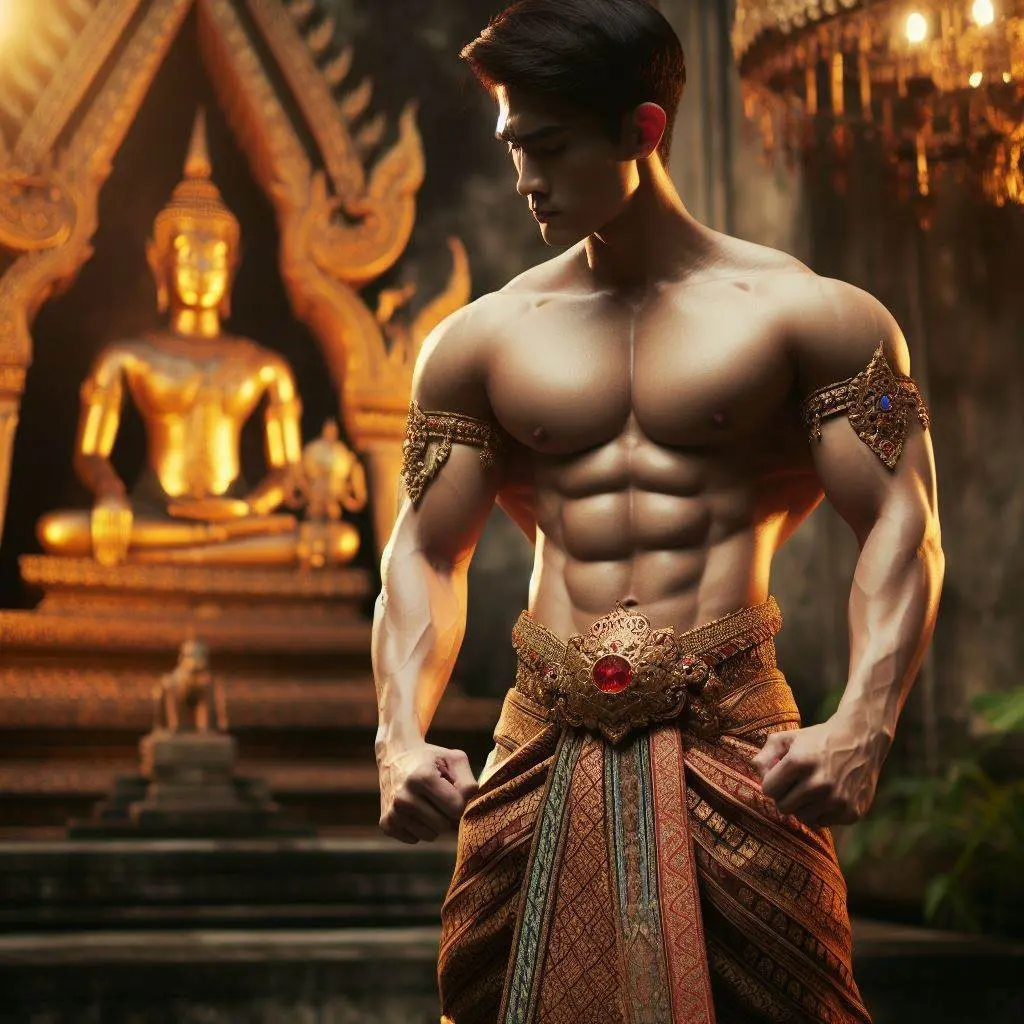 Thai muscle guy : AI Art