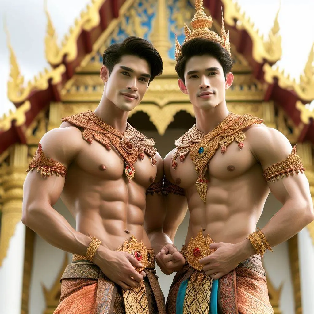 Thai muscle guy : AI Art