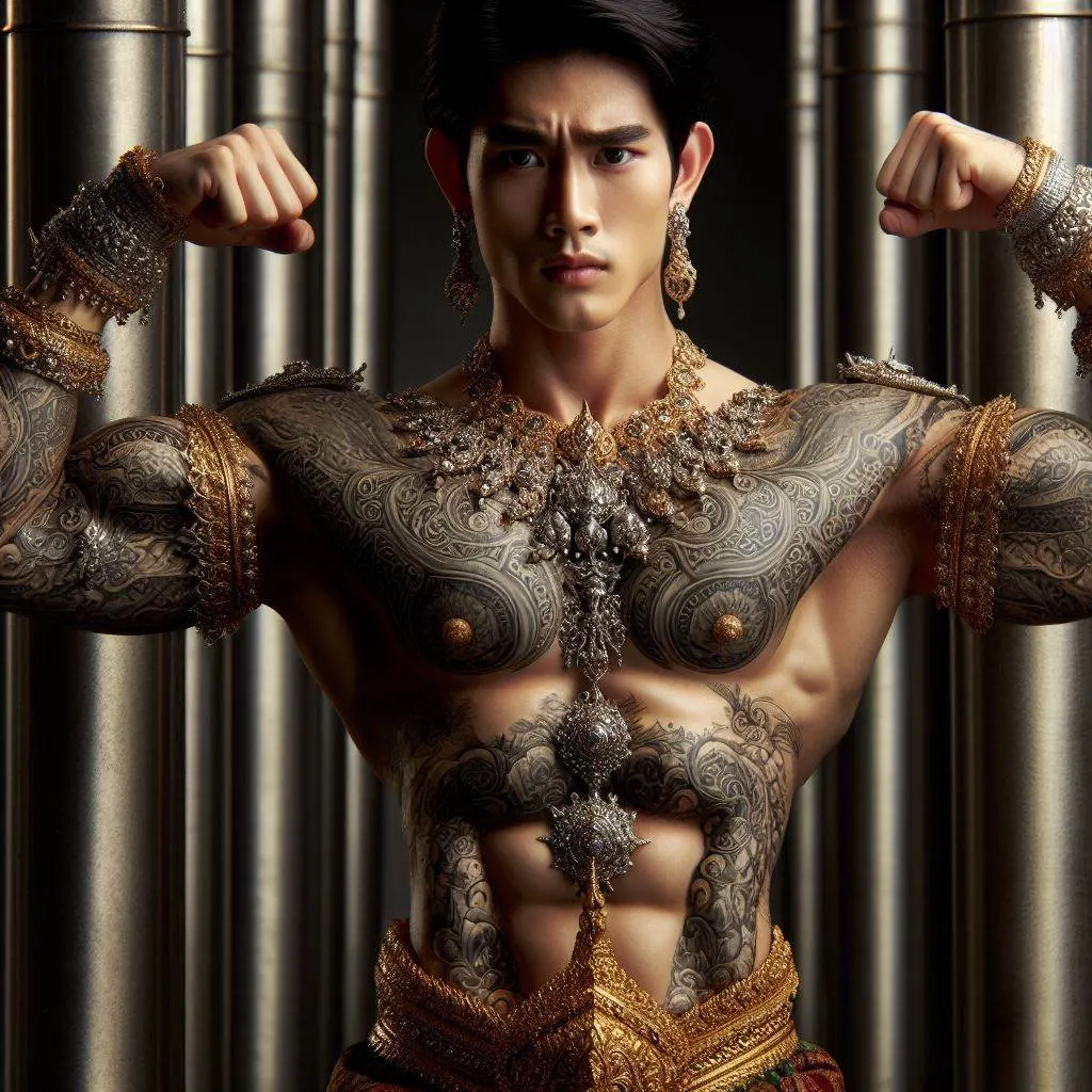 Thai muscle guy : AI Art