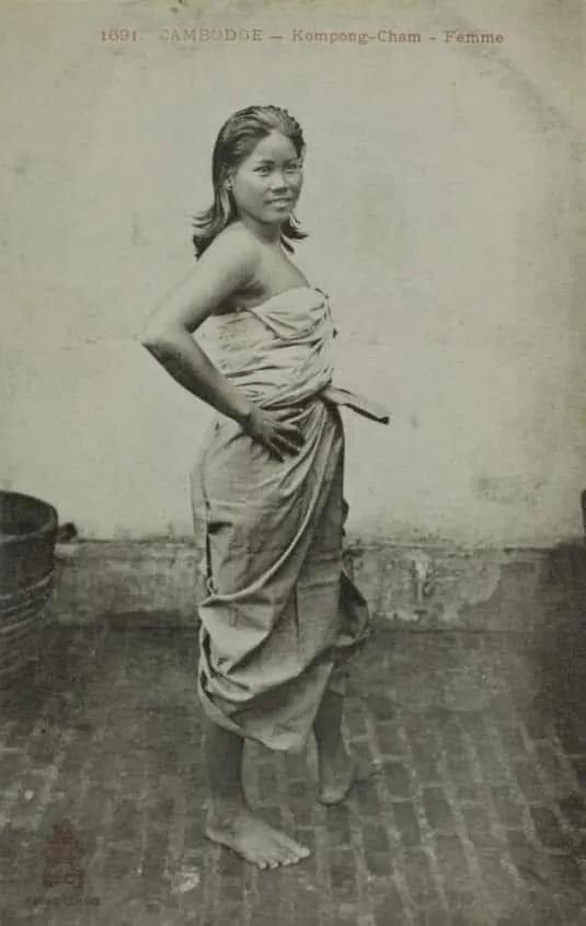 Cambodia national costume. Khmer dress.