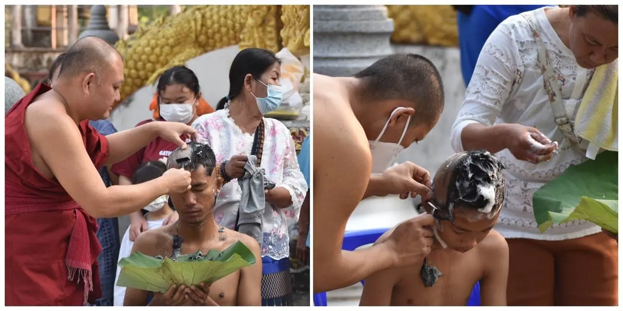 บรรชาอุปสมบท วัดพระธาตุพระลอ อำเภอสอง จังหวัดแพร่