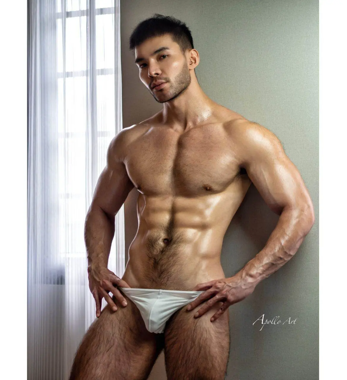 หล่อเข้ม พร้อมขนดก จาก tw. @apolloartX