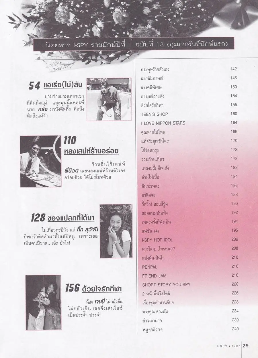 (วันวาน) ฝันดี-ฝันเด่น @ นิตยสาร i-SPY ปีที่ 1 ฉบับที่ 13 ปักษ์แรก กุมภาพันธ์ 2540