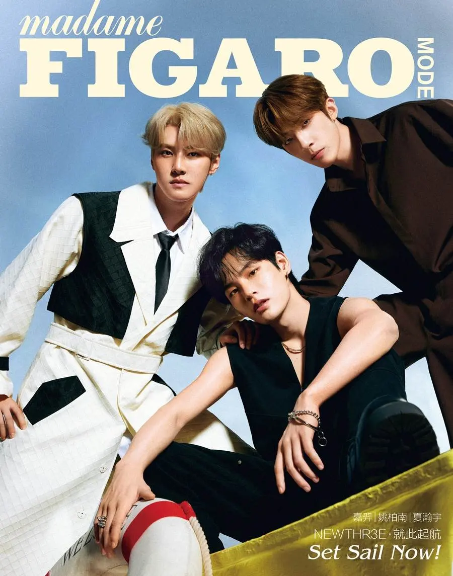 (NEWTHR3E) Yao Bonan, JiaYi & Xia Hanyu @ madame FIGARO Mode China January 2024