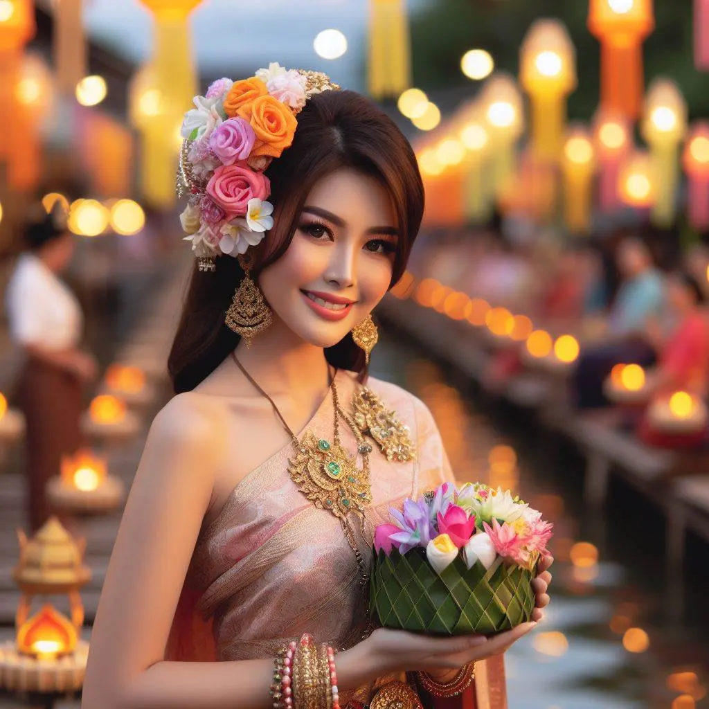 THAILAND 🇹🇭 | AI ART: Thai lady wear Thai traditional dress