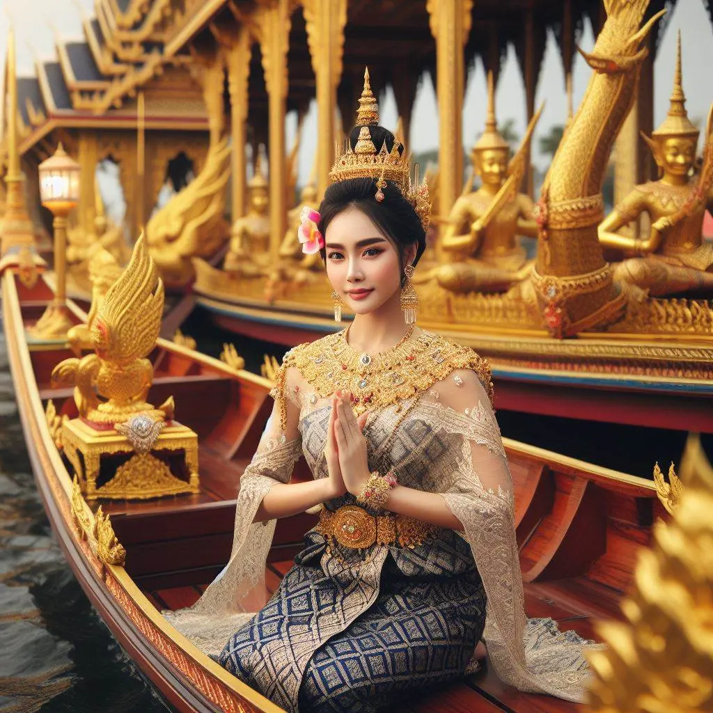 THAILAND 🇹🇭 | AI ART: Thai lady wear Thai traditional dress