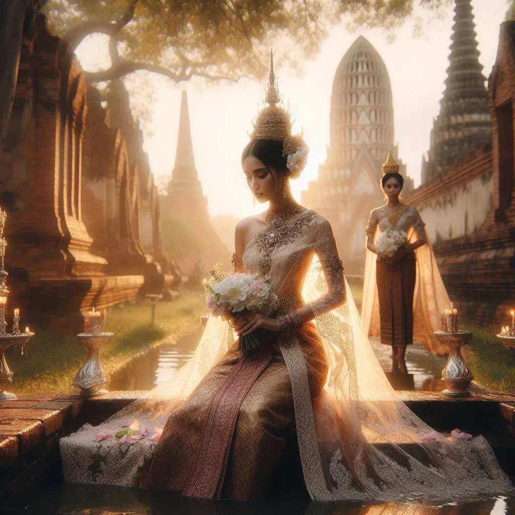 THAILAND 🇹🇭 | AI ART: Thai lady wear Thai traditional dress