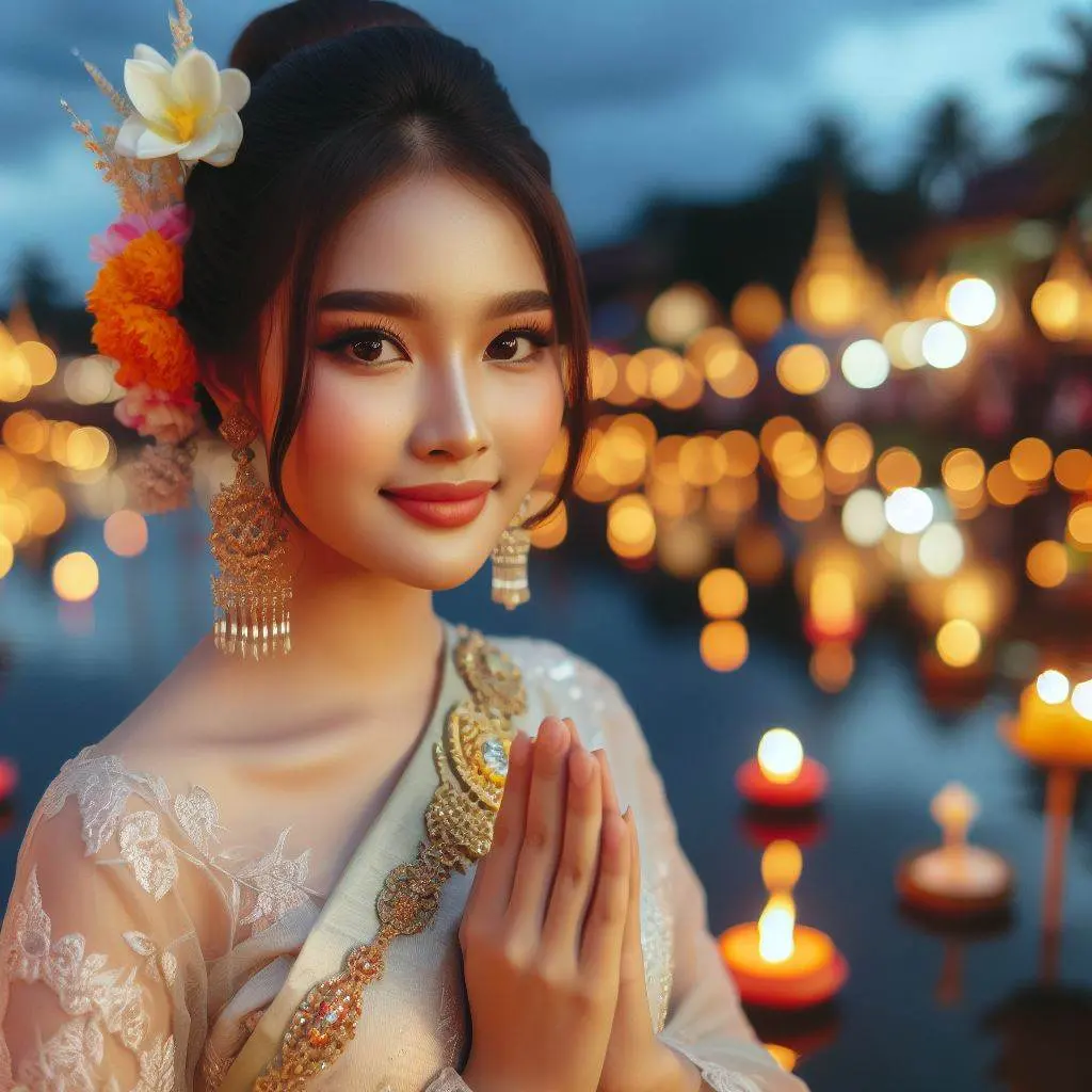 THAILAND 🇹🇭 | AI ART: Thai lady wear Thai traditional dress