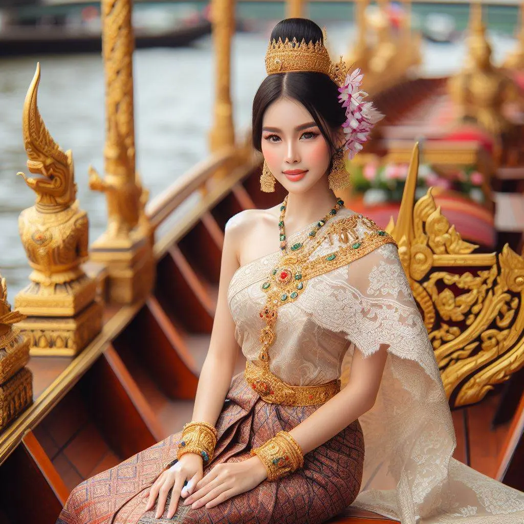 THAILAND 🇹🇭 | AI ART: Thai lady wear Thai traditional dress