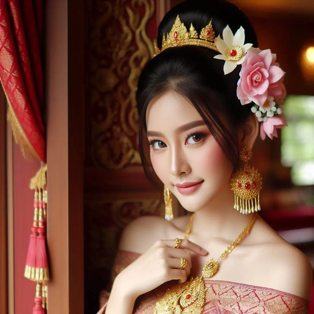 THAILAND 🇹🇭 | AI ART: Thai lady wear Thai traditional dress