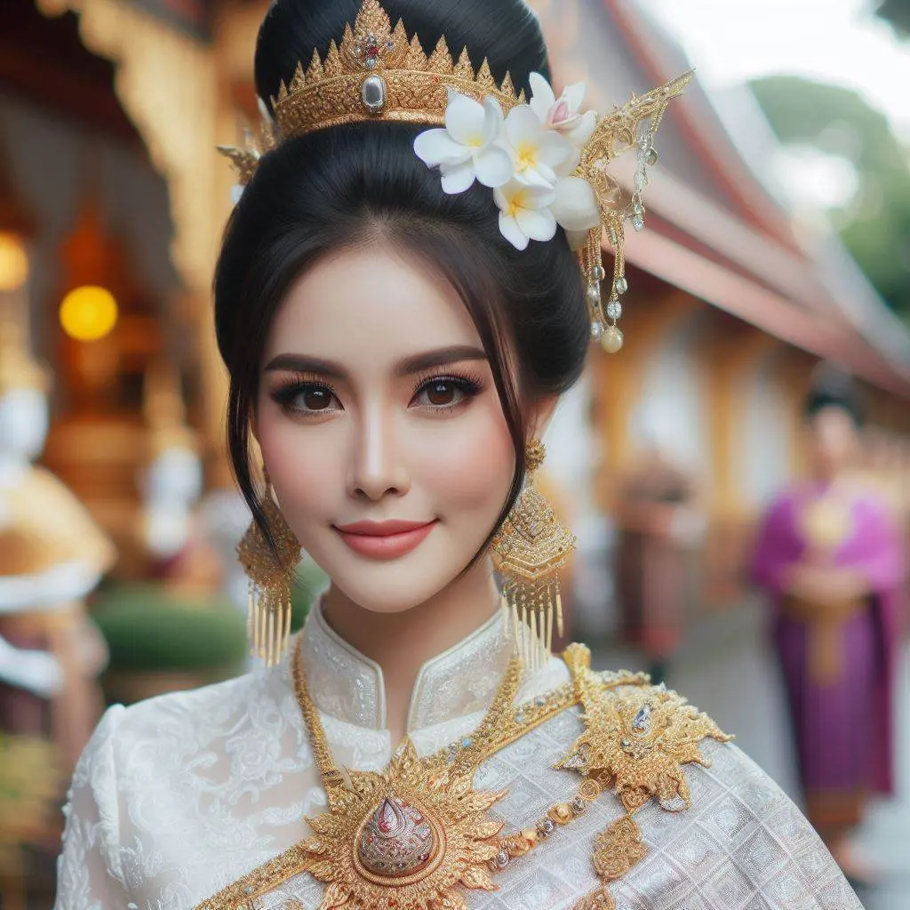 THAILAND 🇹🇭 | AI ART: Thai lady wear Thai traditional dress
