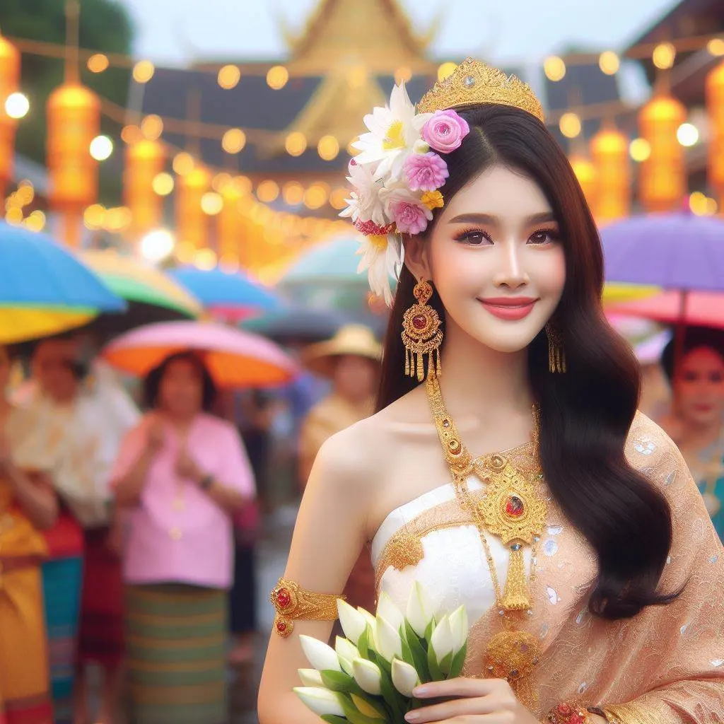 THAILAND 🇹🇭 | AI ART: Thai lady wear Thai traditional dress