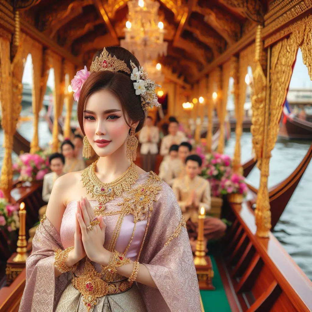 THAILAND 🇹🇭 | AI ART: Thai lady wear Thai traditional dress