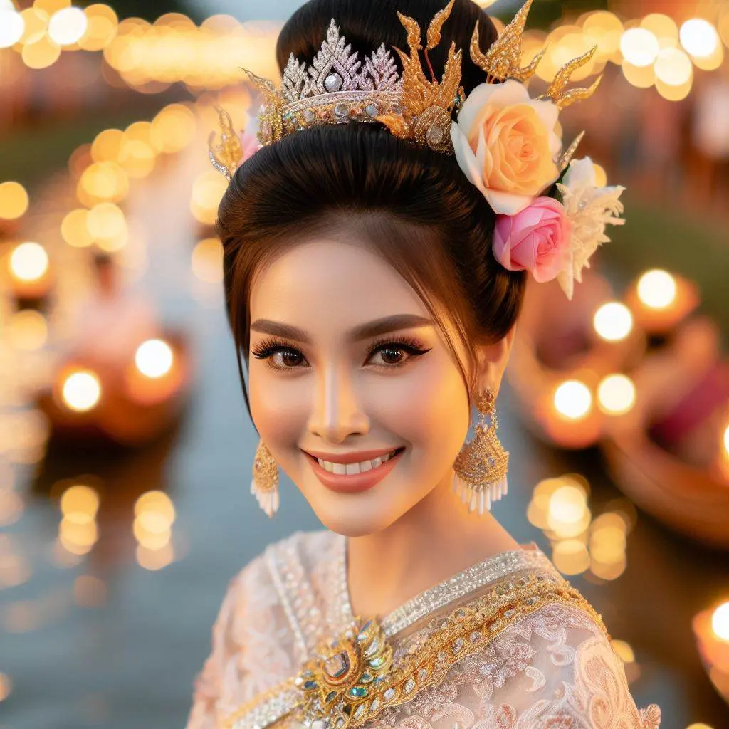 THAILAND 🇹🇭 | AI ART: Thai lady wear Thai traditional dress