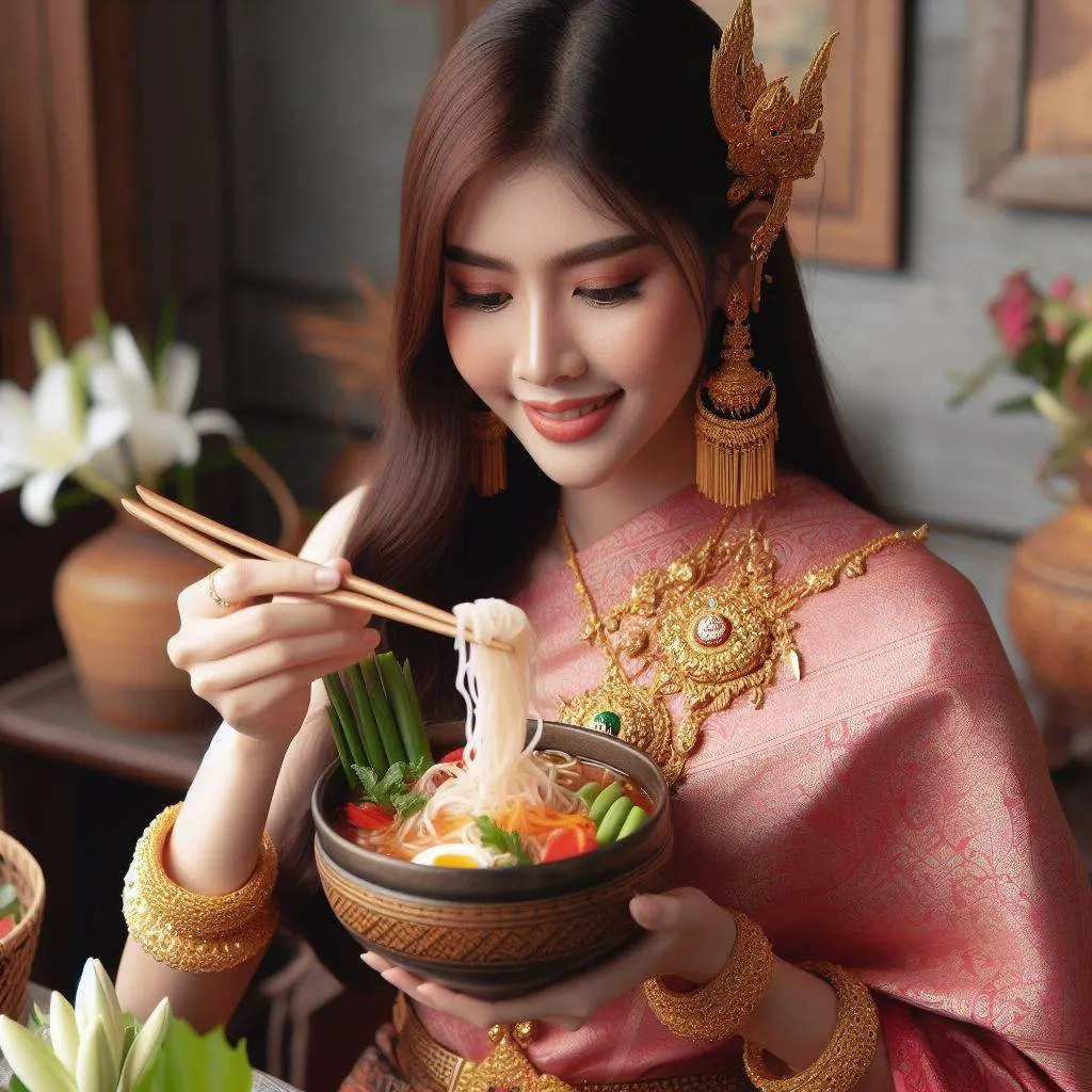THAILAND 🇹🇭 | AI ART: Thai lady wear Thai traditional dress