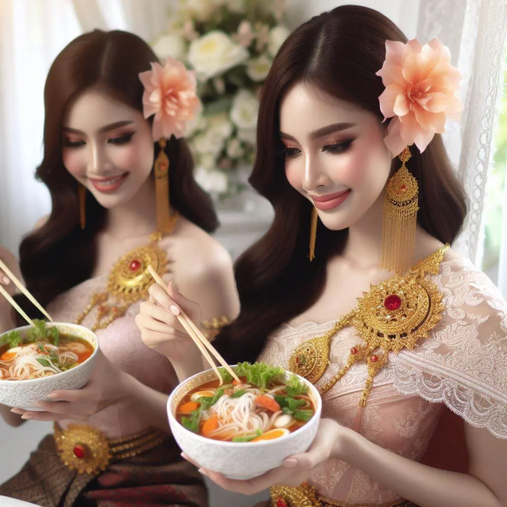 THAILAND 🇹🇭 | AI ART: Thai lady wear Thai traditional dress