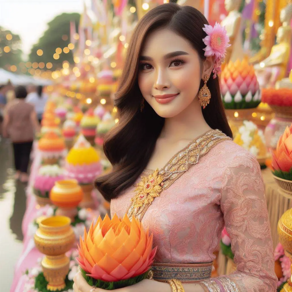 THAILAND 🇹🇭 | AI ART: Thai lady wear Thai traditional dress