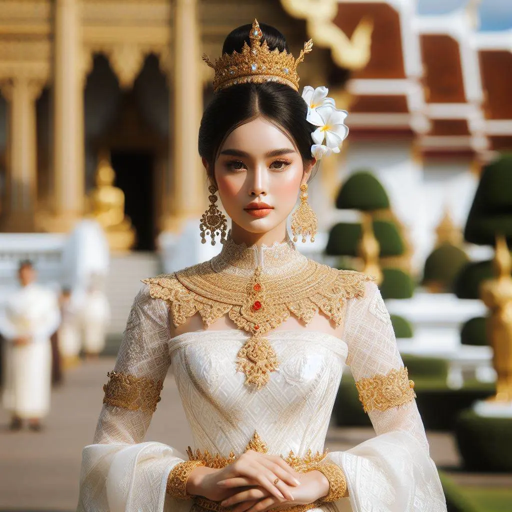 THAILAND 🇹🇭 | AI ART: Thai lady wear Thai traditional dress