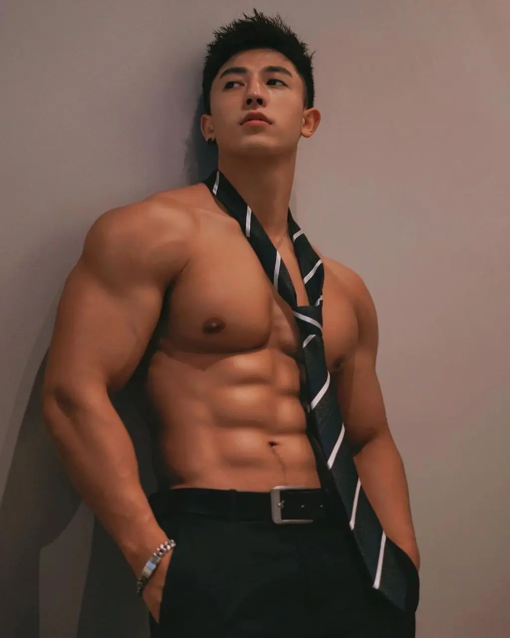 นายแบบหล่อของจีน นักกล้าม.